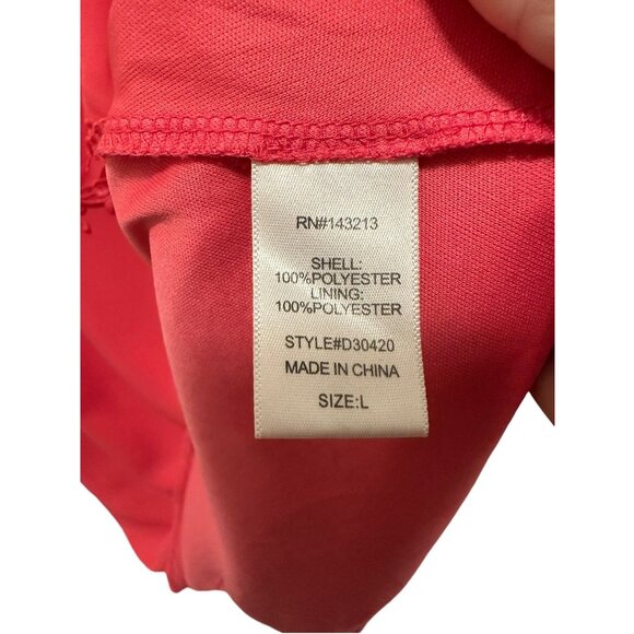 ๐ 2/$20 ๐Hot Pink Spaghetti Adjustbale Strap Dress with Flouncy Neckline sz L - Picture 8 of 9